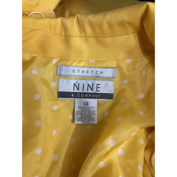 VTG Nine & Company Womens Jacket 14 Yellow 90s Y2K Preppy Coastal Minimalist - Picture 4 of 5